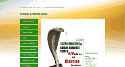 Desktop Screenshot of cobra-antidote.com